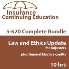 10 hrs -CE Bundle 4 hr Law and Ethics + 6 hr All-Lines Adjusters CE